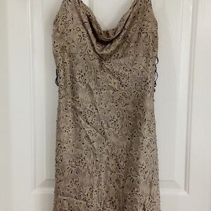 Adrianna Papell Chic Black and Beige Dress